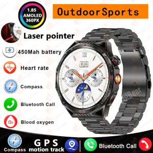 1.85 Inch HD Screen Smartwatch Men Laser Compass GPS Sport Fitness Tracker Bluetooth Call Outdoor Smart Watch For Huawei XIAOMI