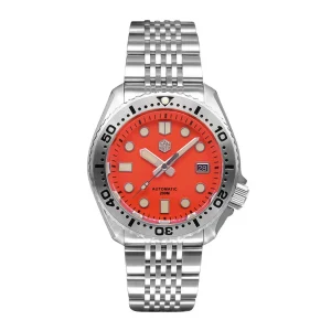 San Martin Men Dive Watch Mens Automatic Watches Luxury Wristwatch Sapphire 200M Waterproof C3 Luminous Stainless Steel Bezel