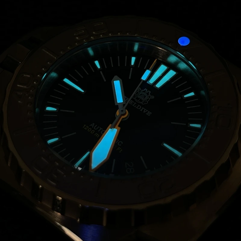 Steeldive Men Automatic Watch 46mm Bronze Mechanical Wristwatch 120ATM Waterproof Luminous NH35 Sapphire Sport