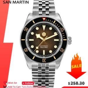 San Martin 3D Waffle Dial New 40mm Dive Watch NH35 Men's Watches Automatic Mechanical Sapphire Waterproof 200m Luminous SN0128