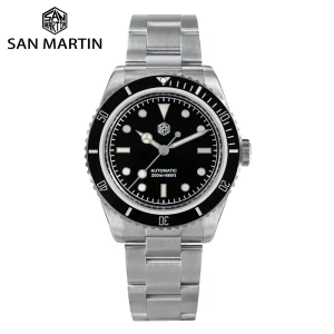 San Martin 38mm Upgrade Classic 6200 Diving Watch Automatic Mechanical Men Luxury Wristwatch Sapphire Waterproof 200m SN0004