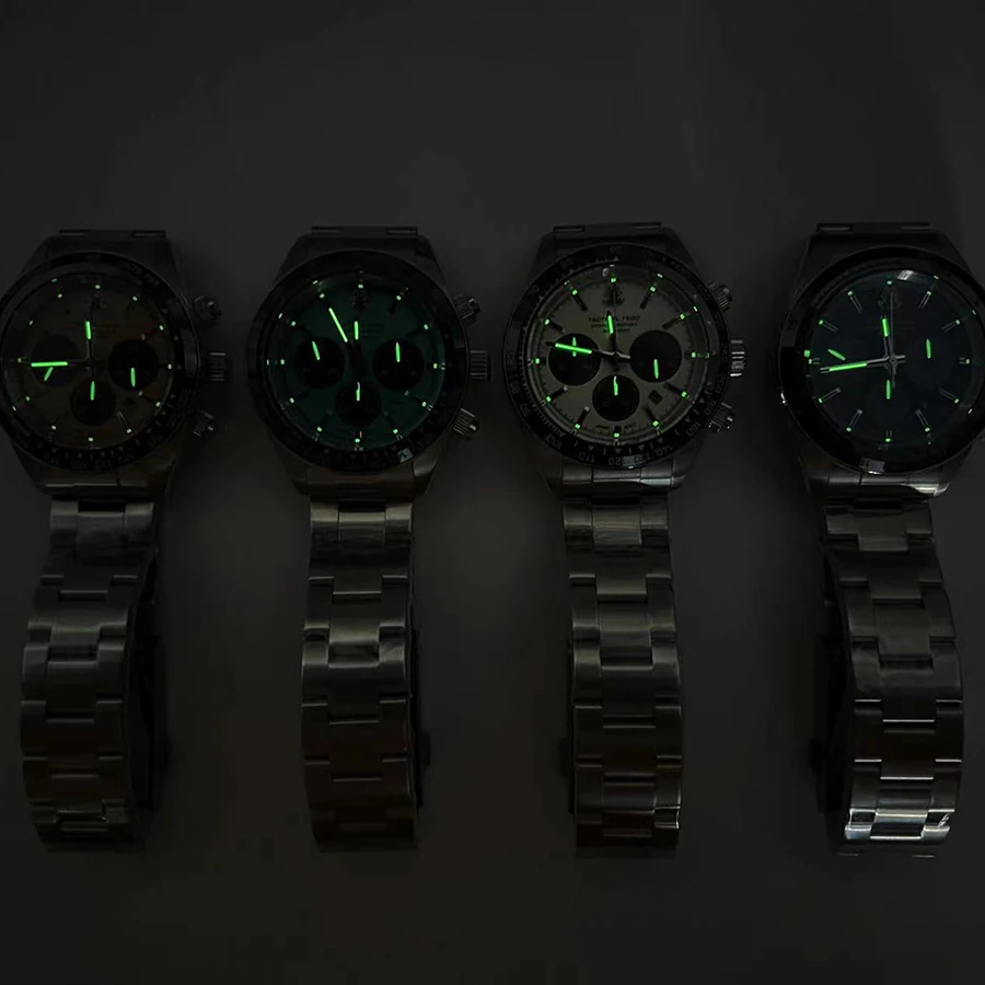 Tactical Frog Men Chronograph Watch Solar Quartz Watches Diver Wristwatch Military 200M Waterproof C3 Luminous Sapphire VS75A
