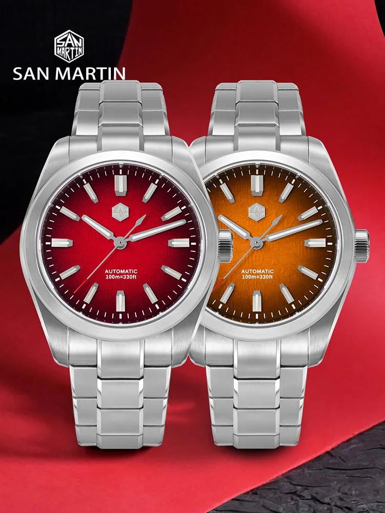 San Martin 39mm Chinese Style 3D “Fu” Hundred Blessings Dial Miyota 9039 Men Automatic Mechanical Watch Original Design SN0144