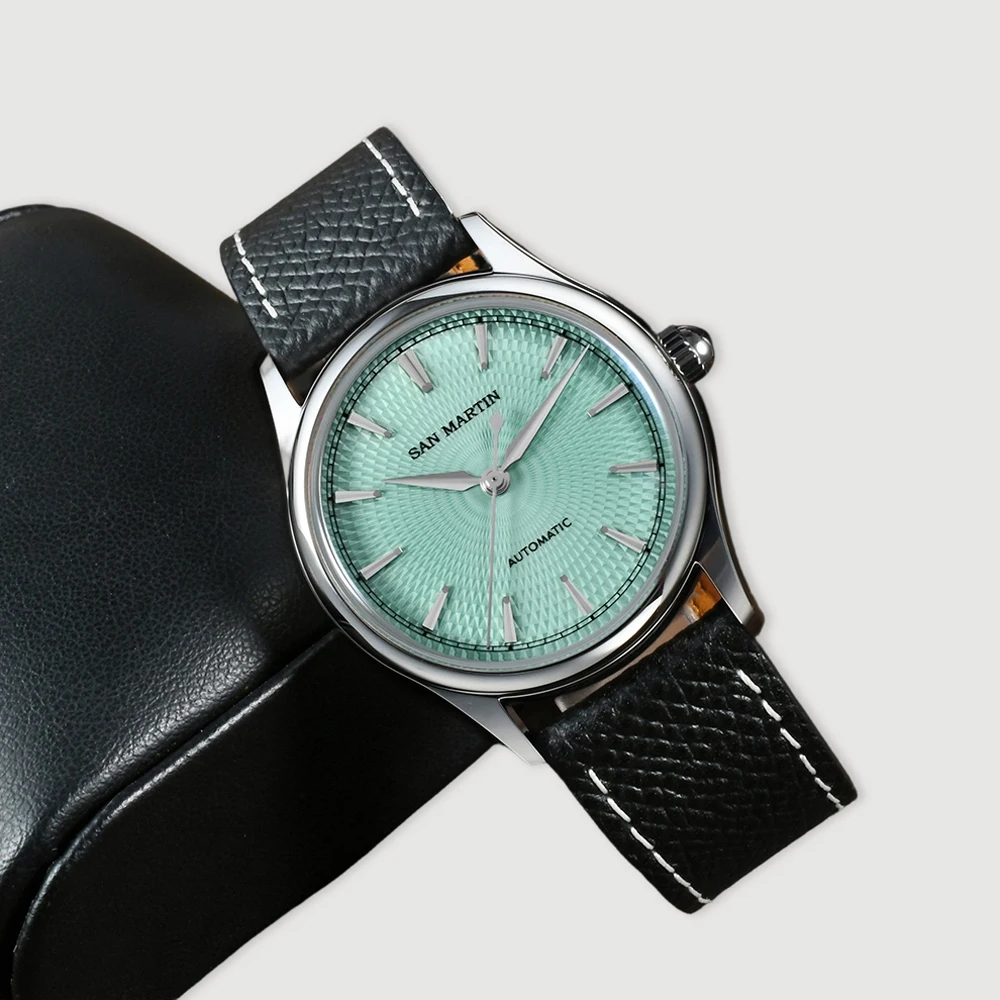 San Martin 37mm Dress Men Watch ST1812 Automatic Movement Luxury Steel Mechanical Watches Couple Gifts Waterproof 10Bar SN0110