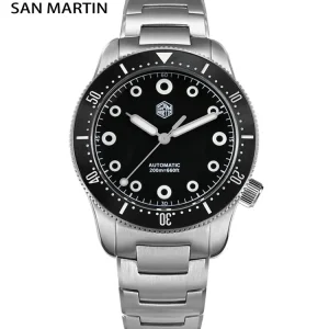 San Martin Original Design New Men Diver Watch 39.5mm YN55 Automatic Mechanical Watches Sapphire Waterproof 200M Luminous SN0142