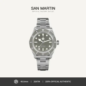 San Martin 40mm Vintage Diver Luxury Men Wristwatch Brand Classic BB58 PT5000 Automatic Mechanical Watches Sapphire 20Bar SN0008