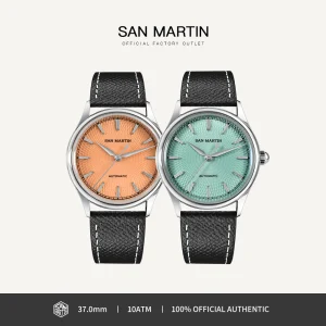 San Martin 37mm Dress Men Watch ST1812 Automatic Movement Luxury Steel Mechanical Watches Couple Gifts Waterproof 10Bar SN0110