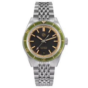 San Martin Men Automatic Watch 39mm Mechanical Wristwatch 20ATM Luminous Sapphire NH35 Distressed Aluminum Unidirectional Bezel