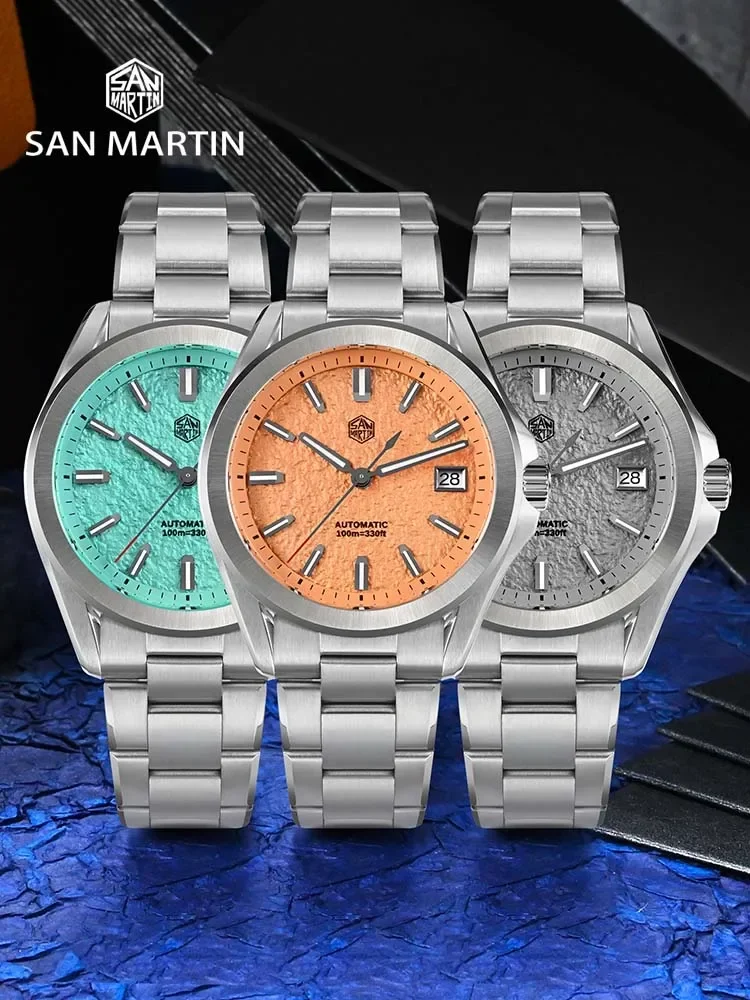 San Martin SN0129 Gada Dive Watch 39mm NH35 Automatic Mechanical Men Watches Fashion Dress 100m Waterproof Luminous Wristwatch