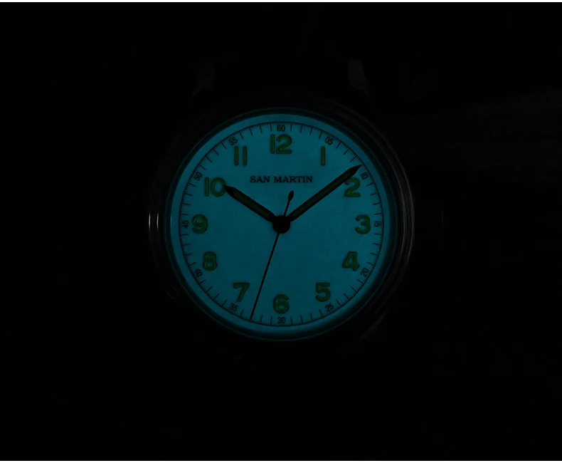 San Martin Men Luxury Watch Retro Simple Watches Pilot Automatic Mechanical Wristwatch 10ATM Waterproof NH35 Sapphire Mirror