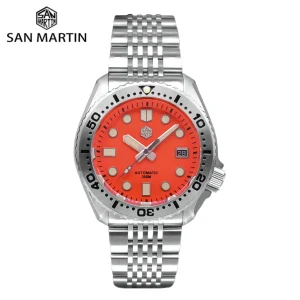 San Martin 42mm Men Sport Watches Mechanical NH35 Automatic Stainless Steel Sapphire 30Bar Waterproof Relogio Masculino SN0046