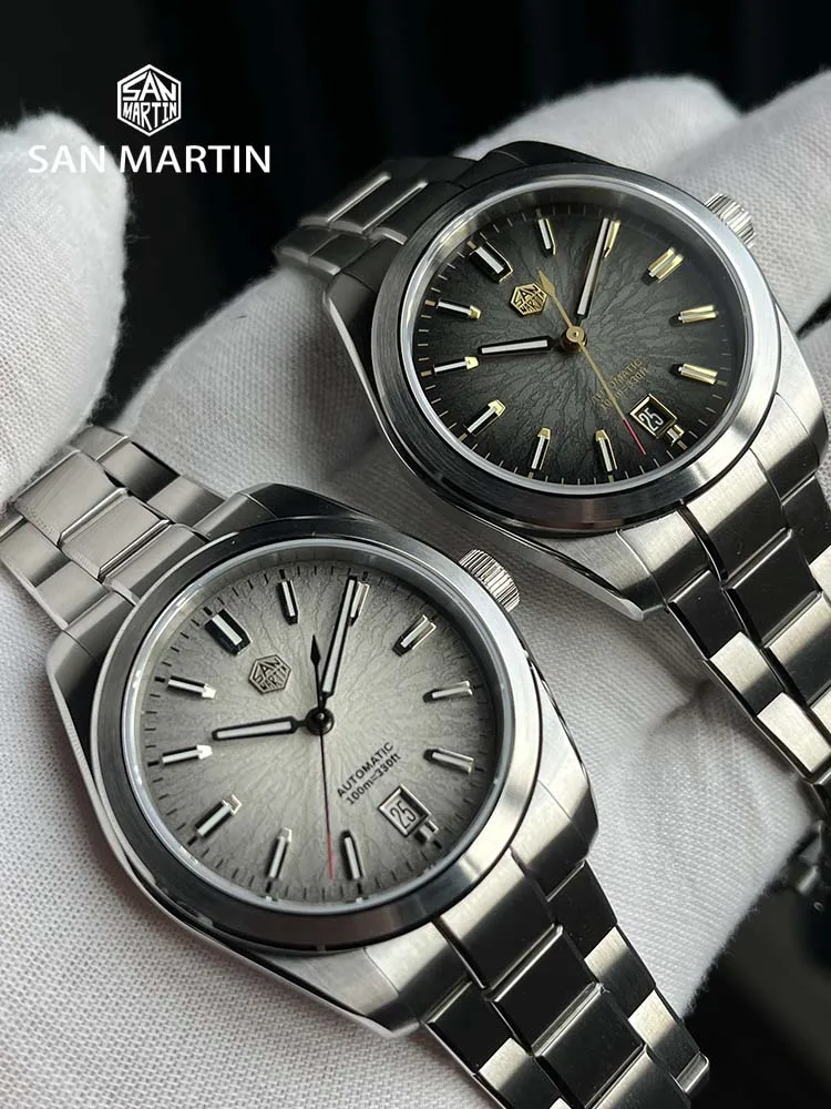San Martin 36/39/42mm SN0144 JianZhan Dial Gada Watch Miyota 9015 Original Design Men Luxury Dress Automatic Mechanical Watches