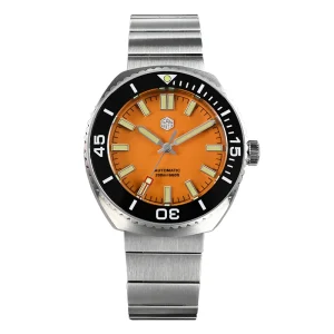 San Martin Men Automatic Watch 40MM Sport Mechanical Wristwatch Enamel Dial Diver 20Bar Waterproof Luminous Sapphire NH35