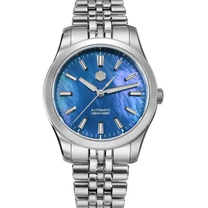 San Martin 39mm MOP Dial Sport Gada Watch Luxury Dress Men Miyota 90S5 Automatic Mechanical Wristwatch Waterproof 100m SN0144