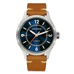 San Martin Men Automatic Watch Pilot Sport Mechanical Wristwatch Enamel Dial Sapphire 100M Waterproof BGW-9 Luminous NH35