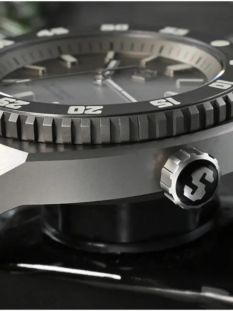 San Martin 43mm Grade 5 Titanium ST2100 Mechanical Watches For Men Diver's Wristwatch Automatic 200M Waterproof SN0027T-3 - Image 5