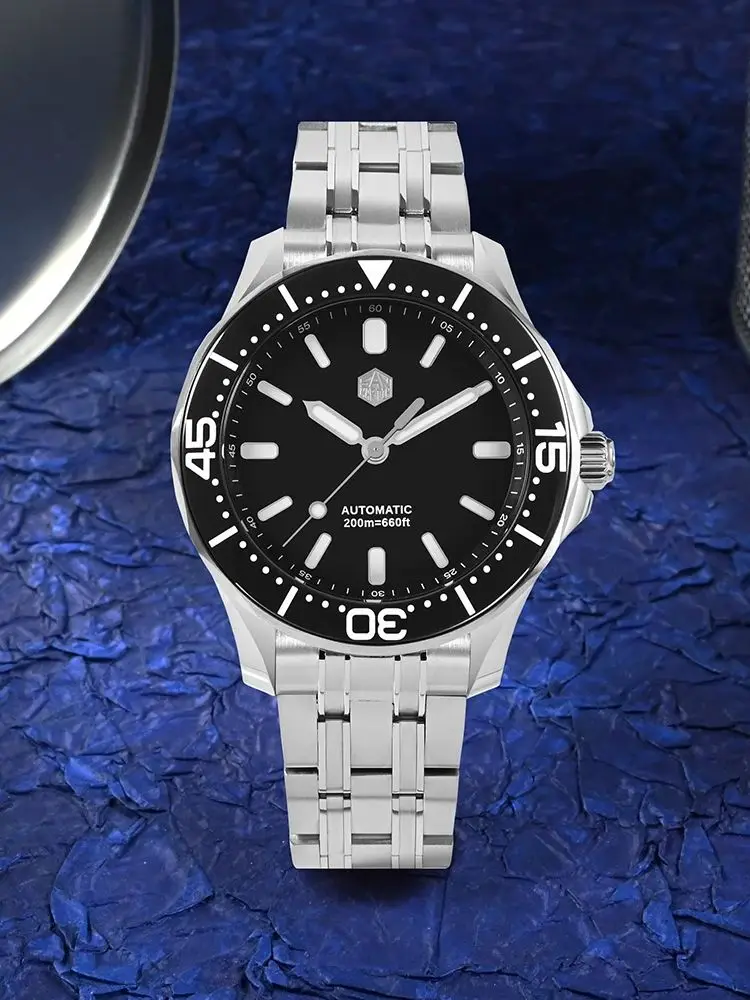 San Martin 41.5mm YN55 Diving Watch For Men Automatic Mechanical Wristwatch Sport 20Bar Luminous Luxury Watches Sapphire SN0088