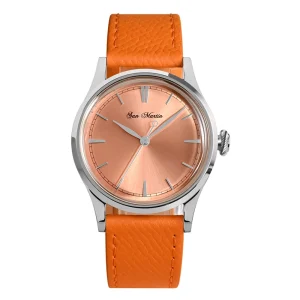 San Martin Mens Dress Watches Female Quartz Watch Luxury Wristwatch 50M Water Resistant Leather Strap Simple Design Business