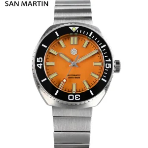 San Martin 2025 New 40mm Enamel Dial Men Dive Watch Original Design NH35 Automatic Mechanical Waterproof 200m Luminous SN0045