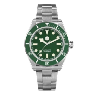 San Martin Men Automatic Watch 40mm Luxury Vintage Mechanical Wristwatch Sapphire 20ATM Waterproof BGW-9 Luminous Ceramic Bezel