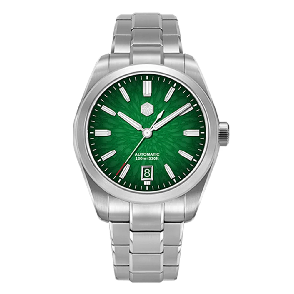 San Martin Men Automatic Watch JianZhan Dial Mechanical Wristwatch 10Bar Waterproof BGW-X1 Luminous Sapphire Miyota 9015