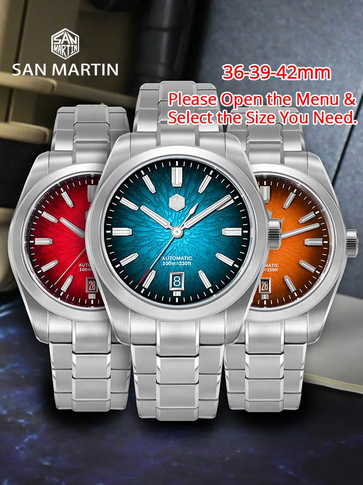 San Martin 39mm SN0144 “JianZhan” Gada Watch Miyota 9015 Original Design Chinese Style Dress Men Automatic Mechanical Watches