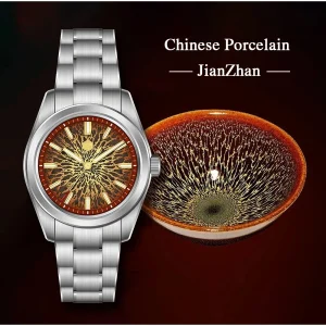 San Martin New 39mm Luxury Men’s Business Dress Watch 9015 Automatic Mechanical Waterproof 100m Luminous JIAN ZHAN Porcelain Pat
