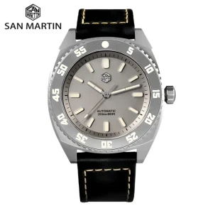 San Martin 43mm Grade 5 Titanium ST2100 Mechanical Watches For Men Diver's Wristwatch Automatic 200M Waterproof SN0027T-3