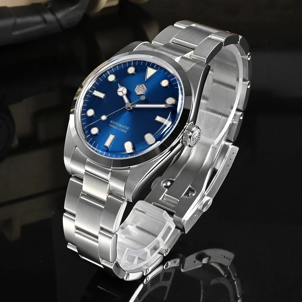 San Martin Men Automatic Watch 39MM Luxury Watches Mechanical Wristwatch Sapphire 10Bar Waterproof BGW-9 Luminous PT5000 SW200