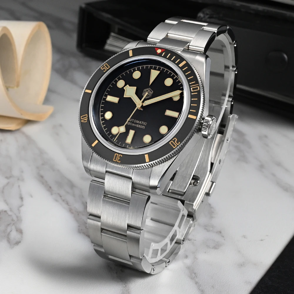 San Martin SN004 V2 BB58 6200 Limited Edition Watch 120 Clicks Matte Bezel NH35 Automatic Mechanical Wristwatches Sapphire