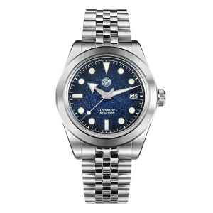 San Martin Men Automatic Watch 39mm Mechanical Wristwatch 10Bar Luminous Sapphire NH35 Enamel Dial